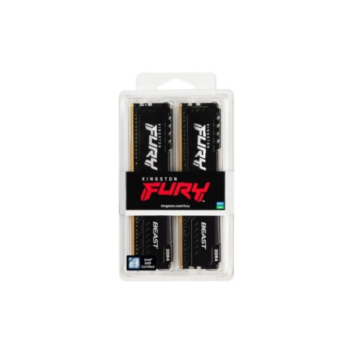 Модуль пам'яті для комп'ютера DDR4 16GB (2x8GB) 3200 MHz Black Kingston Fury (ex.HyperX) (KF432C16BBK2/16WP)