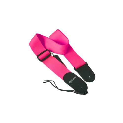 Ремінь для гітари DiMarzio Nylon With Leather Ends Neon Pink (DD3100NPK)