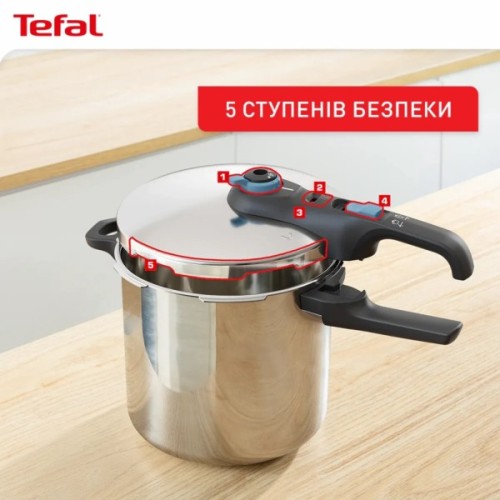 Каструля Tefal Secure Trendy Скороварка з паровим кошиком 8л (P2584401)