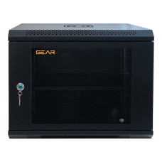 Шафа настінна GEAR 9U 19" 600x450x500 мм, + полка 19", black (GWMSN-9U-600-450)