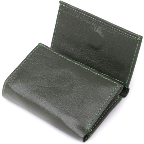 Гаманець ST Leather З натуральної шкіри Зелений (23083)