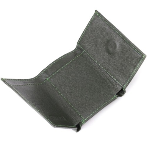 Гаманець ST Leather З натуральної шкіри Зелений (23083)