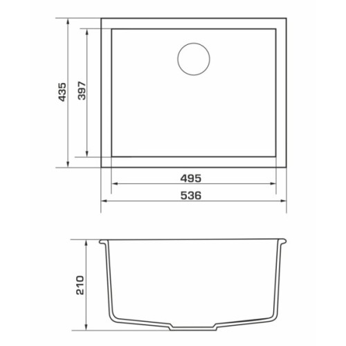 Мийка кухонна GRANADO UNDER TOP MAX grafito (gr3009)