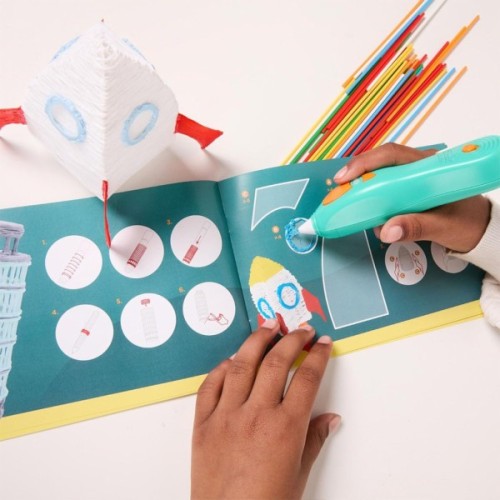 3D - ручка 3Doodler Start Plus для дитячої творчості - Мегакреатив (147 стрижнів, 9 шаблонів) (3DS2B-011)