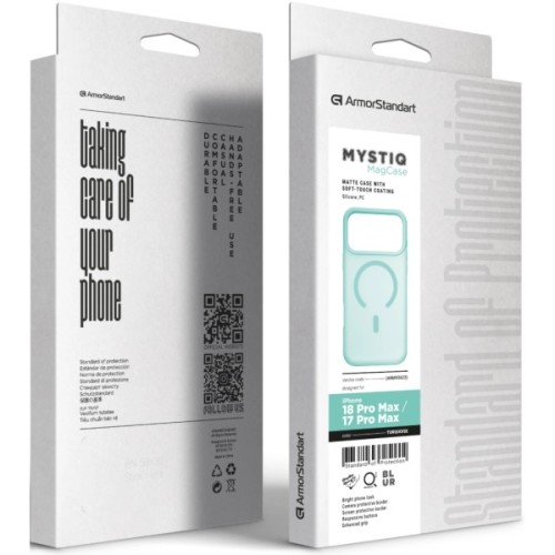 Чохол до мобільного телефона Armorstandart Mystiq MagCase Apple iPhone 18 Pro Max / 17 Pro Max Turquoise (ARM93623)