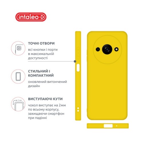Чохол до мобільного телефона Intaleo Silicone Xiaomi Redmi A3 Yellow (1283126600937)