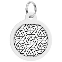 Адресник для тварин WAUDOG Smart ID з QR паспортом "Геометрія", коло 25 мм (0625-0202)