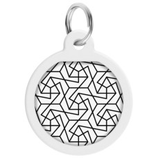 Адресник для тварин WAUDOG Smart ID з QR паспортом "Геометрія", коло 25 мм (0625-0202)