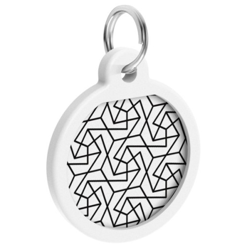 Адресник для тварин WAUDOG Smart ID з QR паспортом "Геометрія", коло 25 мм (0625-0202)