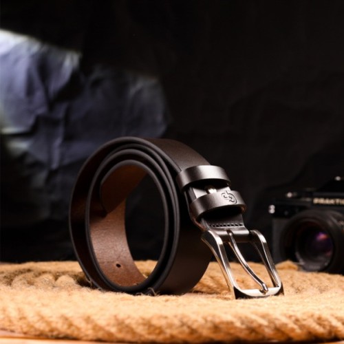 Ремінь Grande Pelle Брючний з натуральної шкіри Коричневий (21449)