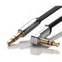Кабель мультимедійний 3.5mm M to 3.5mm M 2.0m 90° corner black Ugreen (UGR-10599)