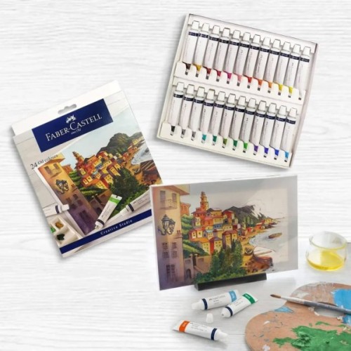 Олійні фарби Faber-Castell Creative Studio 24 кольора, 24 туб х 9 мл (379524) (32070)