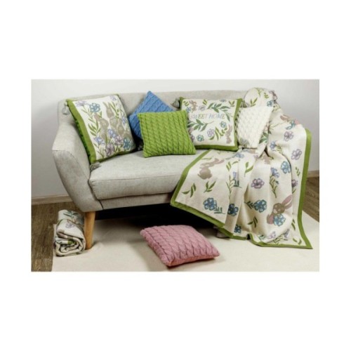 Наволочка Прованс декоративна в'язана Коси рожева 45х45 (028636)