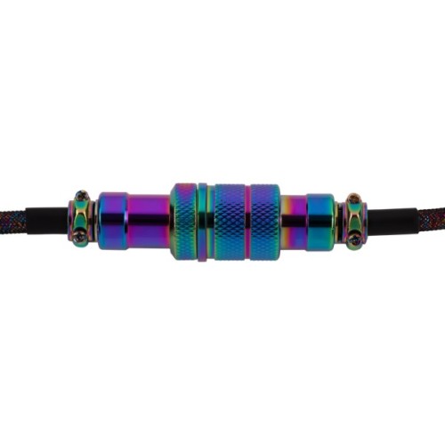 Дата кабель USB-C + USB A to USB-C 1.08m Premium Coiled Aviator black Keychron (CAB7_KEYCHRON)