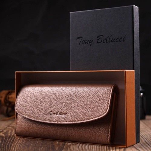 Гаманець Tony Bellucci З натуральної шкіри Пудровий (21967)