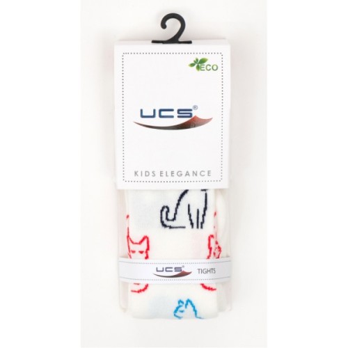 Колготки дитячі UCS Socks з котиком (M0C0301-2295-86G-cream)
