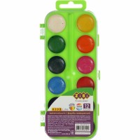 Акварельні фарби ZiBi KIDS Line Водорозчинні 12 кол. салатова (ZB.6544-12)