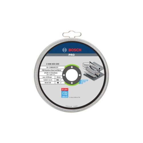 Круг відрізний Bosch Professional Stand по металу, 125х1.0х22.2мм, 10шт (2.608.603.255)