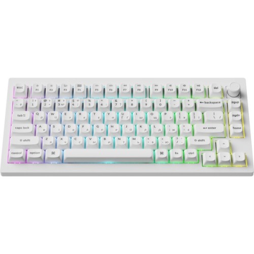 Клавіатура Keychron V1 Ultra Keychron Red Switch RGB UA White (V1U-F1-UA)