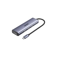 Концентратор Ugreen USB-C 5-in-1 3xUSB-A + 1xUSB-C PD100W + DisplayPort 4K60Hz black (75642)
