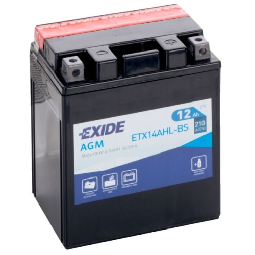 Акумулятор автомобільний EXIDE AGM 12Ah (+/-) (210EN) (ETX14AHL-BS)