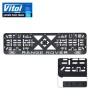 Рамка номерного знака Vitol з рельєфним написом RANGE ROVER (RN-VCH-15650-SR-RR)
