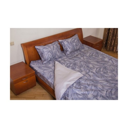 Простирадло Billerbeck ARIA сатин синьо-сірий 240х260 см (CN2116380UA2)