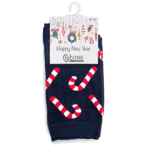 Шкарпетки дитячі Bross новорічні (2101-13-bluered)