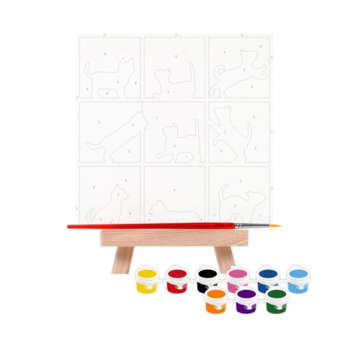 Картина по номерам Rosa Star Cats 15 х 15 см, з мольбертом (4823098540595)