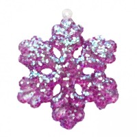 Ялинкова іграшка Novogod`ko Сніжинки 5 cм 12 шт Пластик (974860)