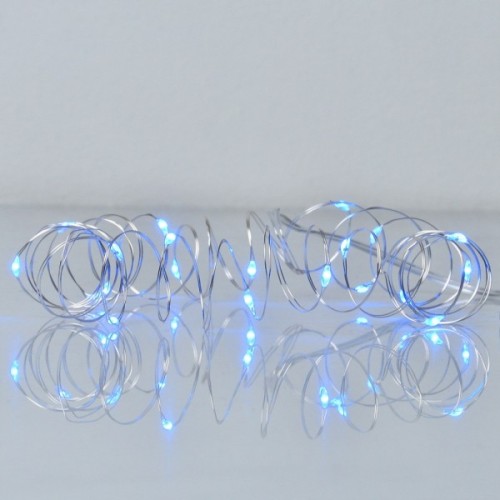 Гірлянда YES! Fun Нитка на мідному дроті 20 LED Синя 2 м Статична На батарейках (975025)
