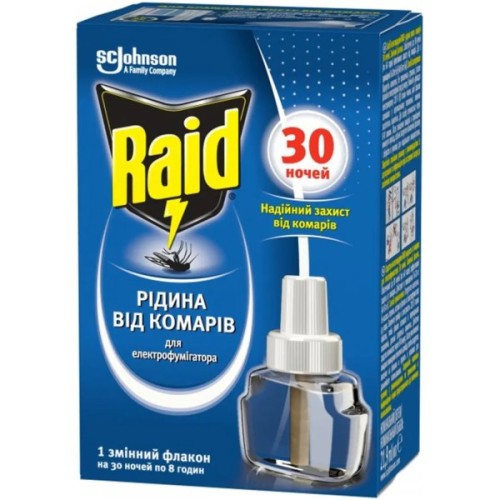 Рідина для фумігатора Raid Проти комарів 30 ночей (5000204343694)