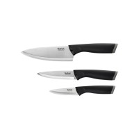 Набір ножів Tefal Comfort, 3шт, нержавіюча сталь, пластик, чорний (K221S375)