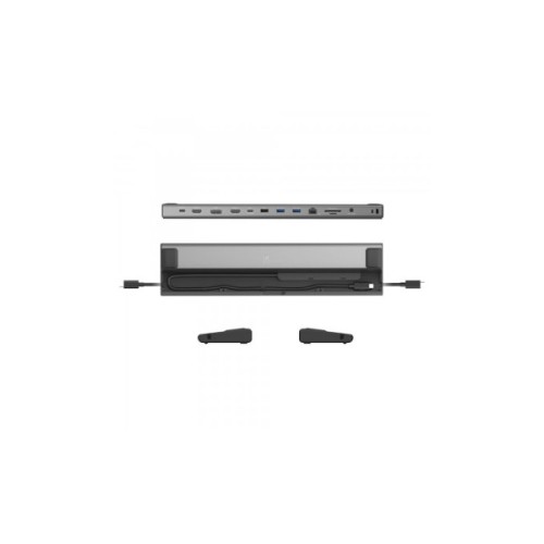 Порт-реплікатор J5create Dock-Station USB-C 12-in-1 (HDMI/DP/PD/USB-A/USB-C/LAN/картридер/audio) (JCD554-N)