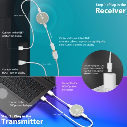 Адаптер HDMI extender 30m wireless J5create (JVAW75-N)