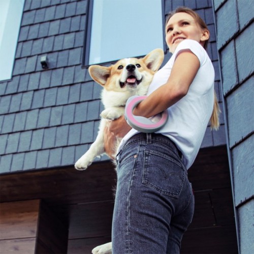 Повідець для собак WAUDOG R-leash світловідбиваюча стрічка XS-M до 40 кг 2.9 м рожевий (81277)