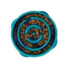 Посуд для собак Outward Hound Миска-лабіринт Fun Feeder Дроп середня бірюзова (0700603510066) Посуд для собак Outward Hound Миска-лабіринт Fun Feeder Дроп середня бірюзова (0700603510066)