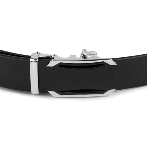 Ремінь Vintage Чоловічий з чорною вставкою на пряжці Чорний (20255)