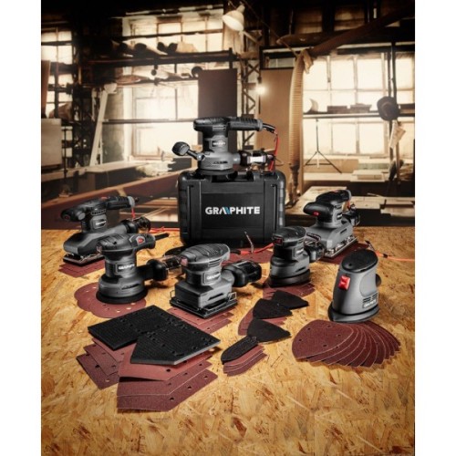 Шліфувальна машина Graphite вібраційна Delta 105W, 140х140х97, 24000кол/хв (59G335)