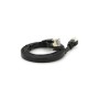 Патч-корд 1м UTP cat.7, CU, RJ45, плоский, black Weepda (PCMF-CU7/1.0Bk)