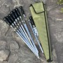 Шампур Metalzavod Набір Ліра 6/1/1 чорна ручка в зеленому чохлі (N6-1-1-SHMP-LIRA-12-BL)