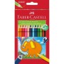 Олівці кольорові Faber-Castell Jumbo Triangular тригранні, потовщені, 12 кольорів (116501) (14725)