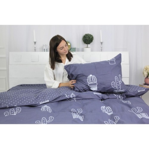 Постільна білизна MirSon Бязь Premium 17-0300 Singapore 2 х 143х210 (2200002316903)