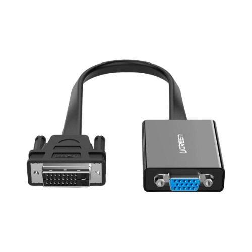 Перехідник DVI 24+1 M to VGA F active black Ugreen (40259)