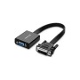 Перехідник DVI 24+1 M to VGA F active black Ugreen (40259)