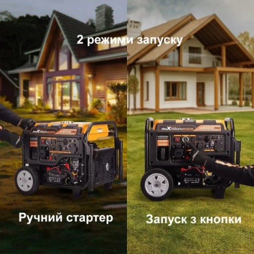 Генератор maXpeedingRODS MXR6000 (5,5kW), 220V, 50Hz, 14,5л, електростартер, ATS (mxr6000iE Pro)
