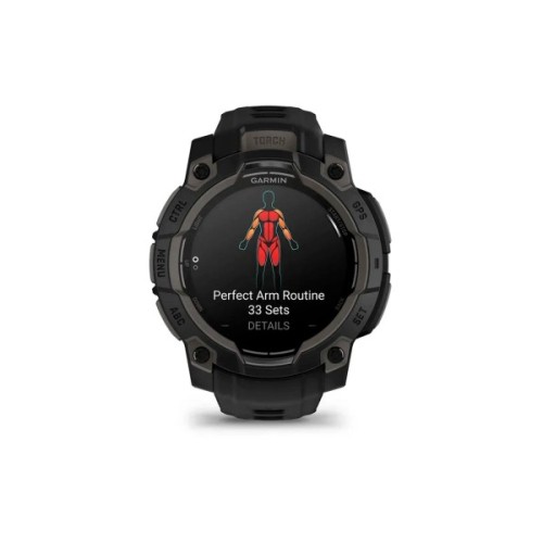Смарт-годинник Garmin Instinct 3, 45mm, AMOLED, Black Bezel with Black Band, GPS (010-02936-00)