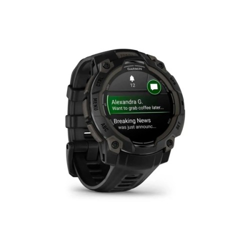 Смарт-годинник Garmin Instinct 3, 45mm, AMOLED, Black Bezel with Black Band, GPS (010-02936-00)