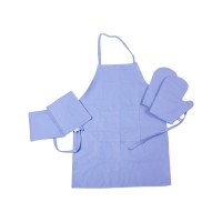 Фартух MirSon Набір №206 - Blue дві прихватки + дві рукавички-прихватки + фартух (2200006754008)