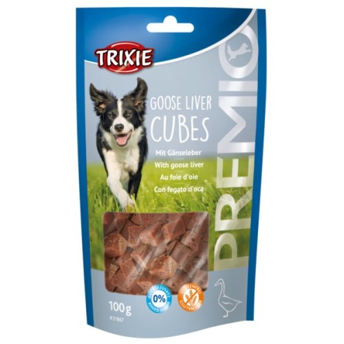 Ласощі для собак Trixie PREMIO Goose Liver Cubes 100 г (4011905318677)